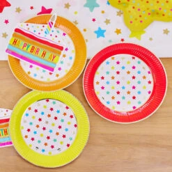 Shooting Star Party Plates (x8) -Decorations Party Shop Rainbow5