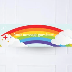 Rainbow Personalised Party Banner -Decorations Party Shop Rainbow Mockup