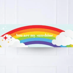 Rainbow Personalised Party Banner -Decorations Party Shop Rainbow banner