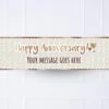 Rose Gold Floral Anniversary Personalised Party Banner