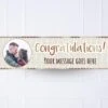 Rose Gold Floral Congratulations Personalised Party Banner