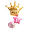 Personalised Inflated Balloon Bunch - Birthday Princess