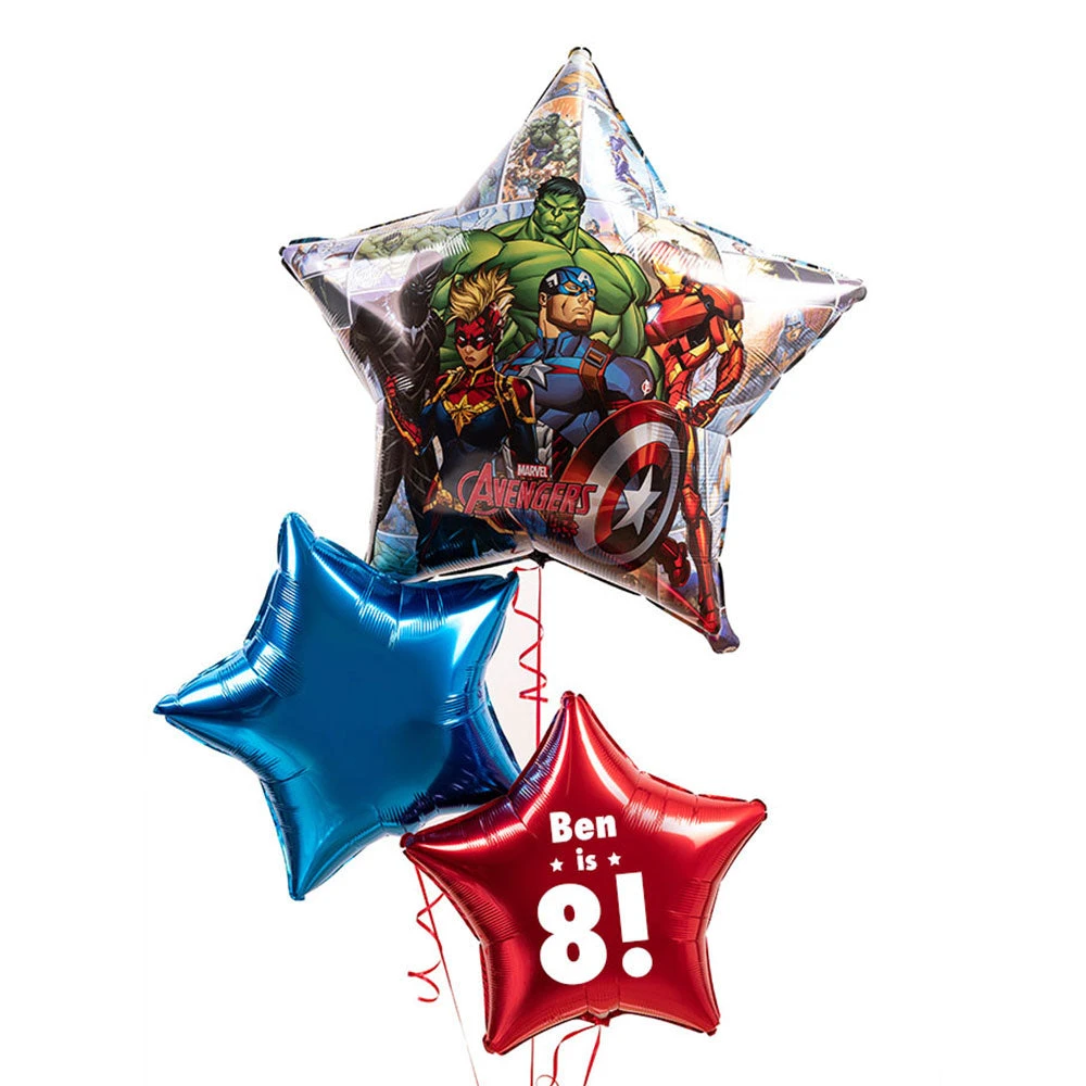 Personalised Inflated Balloon Bunch - Avengers Heroes 1 Personalised Inflated Balloon Bunch - Avengers Heroes