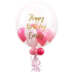 Personalised Bubble Balloon In A Box – Cotton Candy Mini Balloons