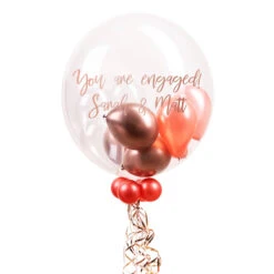 Personalised Bubble Balloon In A Box – Rose Gold