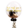 Personalised Bubble Balloon In A Box – Gold Deco
