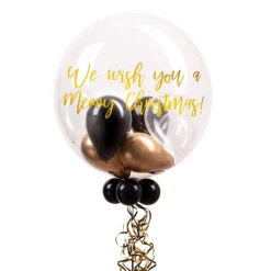 Personalised Bubble Balloon In A Box – Gold Deco