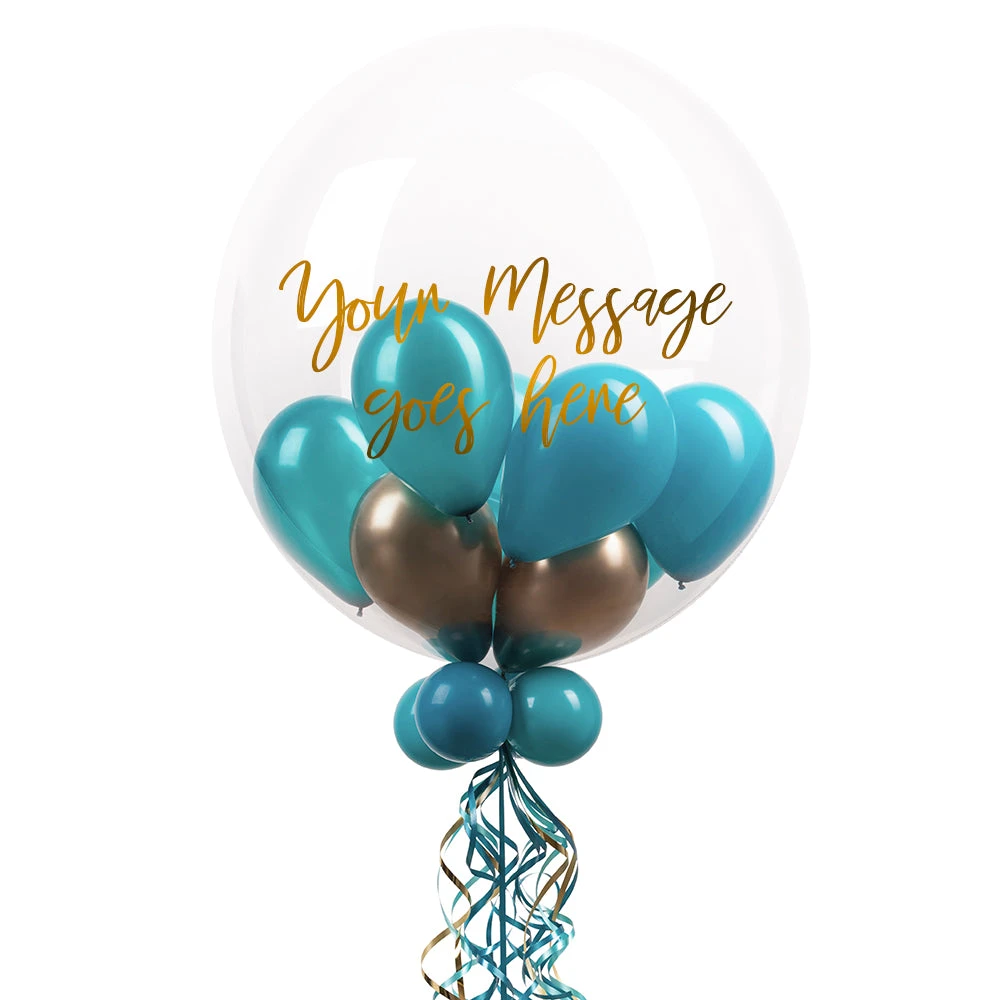 Personalised Bubble Balloon In A Box – Aquamarine 2 Personalised Bubble Balloon In A Box – Aquamarine - Image 2
