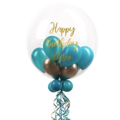 Personalised Bubble Balloon In A Box – Aquamarine