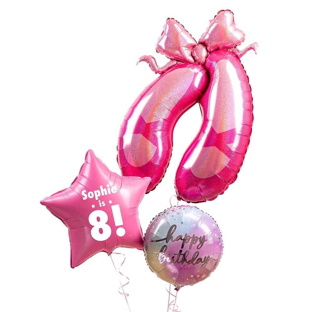 Personalised Inflated Balloon Bunch - Ballet Girl 1 Personalised Inflated Balloon Bunch - Ballet Girl
