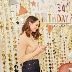 Gold Star Backdrop -Decorations Party Shop Shooting Star Backdrop