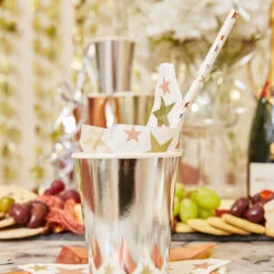 Star Shaped Paper Party Napkins (x16) 7 Star Shaped Paper Party Napkins (x16) -Decorations Party Shop Star Patterened Straw