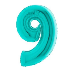 Supershape Tiffany Blue 40in Helium Balloon Number 0-9 -Decorations Party Shop Un38129 Supershape Tiffany 40in Helium Balloon Number 9 6f365907 10e2 4b62 85ae 5d7035ef2198