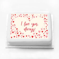 Personalised Photo Cake - Heart Confetti 7 Personalised Photo Cake - Heart Confetti -Decorations Party Shop Valentime