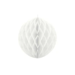 Honeycomb Paper Ball - White 5 Honeycomb Paper Ball - White -Decorations Party Shop White 20cm