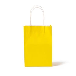 Yellow Party Bags With Handles (x12)
