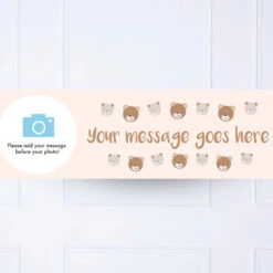 Teddy Bear Personalised Party Banner 6 Teddy Bear Personalised Party Banner -Decorations Party Shop bear banner4