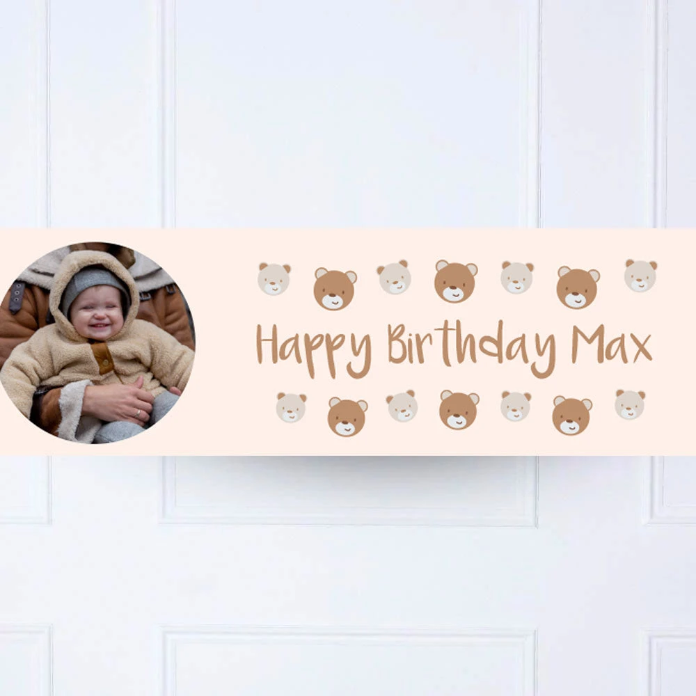 Teddy Bear Personalised Party Banner 1 Teddy Bear Personalised Party Banner