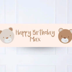Teddy Bear Personalised Party Banner 7 Teddy Bear Personalised Party Banner -Decorations Party Shop bear cake