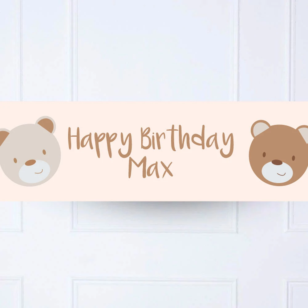 Teddy Bear Personalised Party Banner 4 Teddy Bear Personalised Party Banner - Image 4
