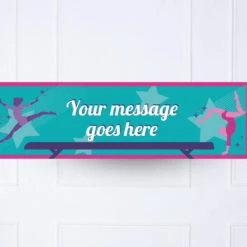 Gymnastics Personalised Party Banner -Decorations Party Shop ghymnastics banner10