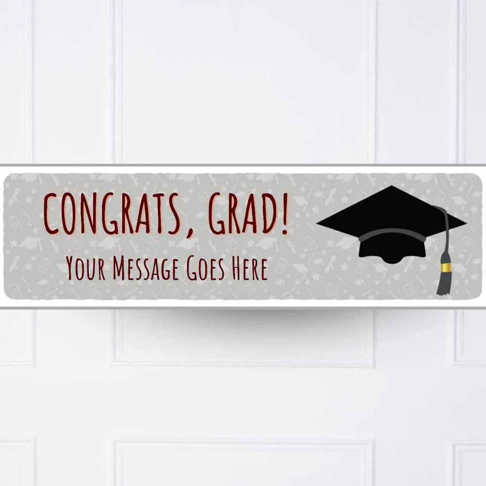 Graduation Cap Personalised Party Banner 2 Graduation Cap Personalised Party Banner - Image 2