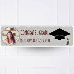 Graduation Cap Personalised Party Banner