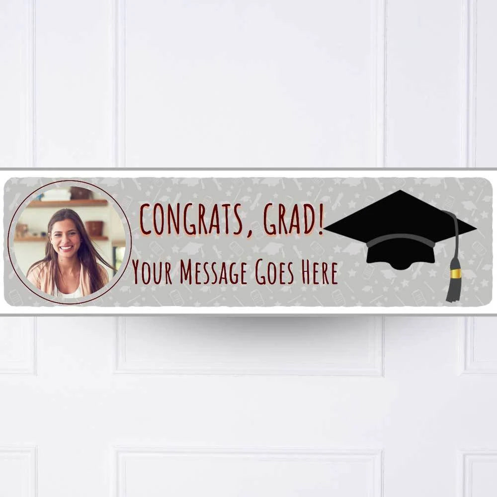 Graduation Cap Personalised Party Banner 1 Graduation Cap Personalised Party Banner