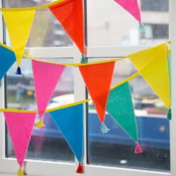 Rainbow Fabric Bunting (3m) -Decorations Party Shop rainbow fabric bunting 4